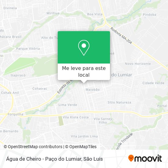 Água de Cheiro - Paço do Lumiar mapa