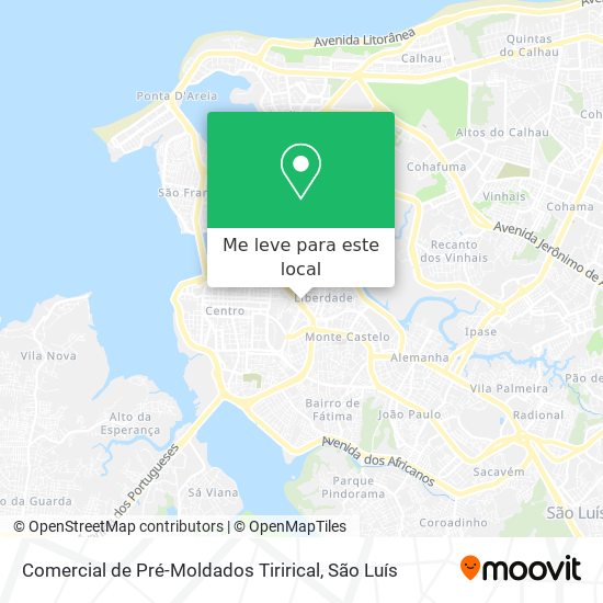 Comercial de Pré-Moldados Tirirical mapa