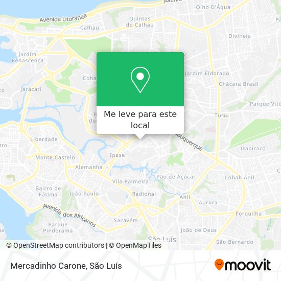 Mercadinho Carone mapa