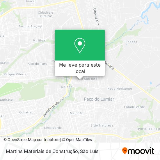 Martins Materiais de Construção mapa