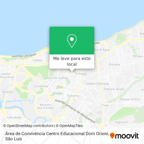Área de Convivência Centro Educacional Dom Orioni mapa