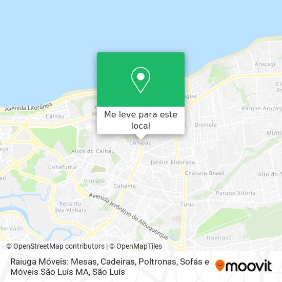 Raiuga Móveis: Mesas, Cadeiras, Poltronas, Sofás e Móveis São Luís MA mapa