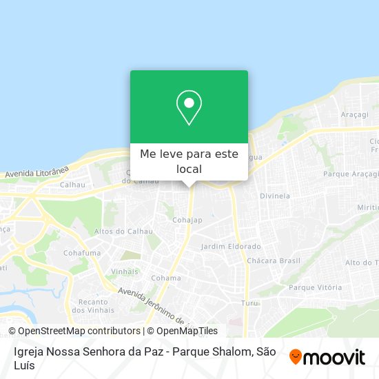 Igreja Nossa Senhora da Paz - Parque Shalom mapa