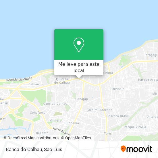Banca do Calhau mapa