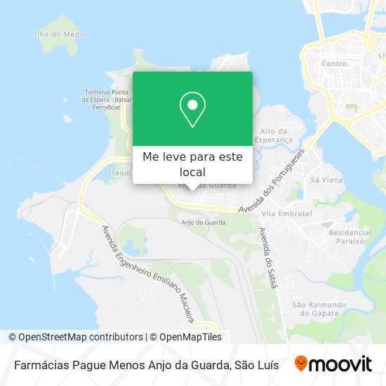 Farmácias Pague Menos Anjo da Guarda mapa