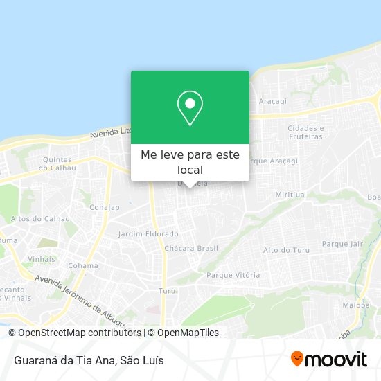 Guaraná da Tia Ana mapa