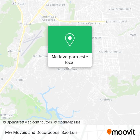 Mw Moveis and Decoracoes mapa