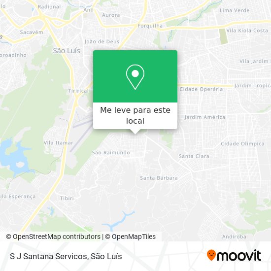 S J Santana Servicos mapa