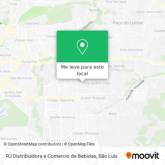 RJ Distribuidora e Comercio de Bebidas mapa