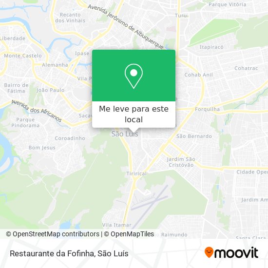 Restaurante da Fofinha mapa