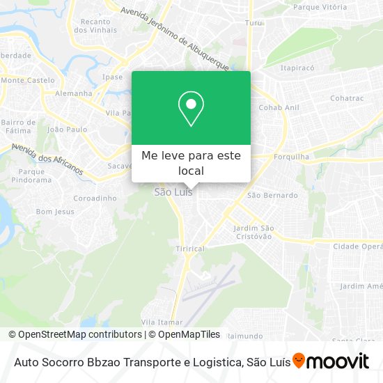 Auto Socorro Bbzao Transporte e Logistica mapa