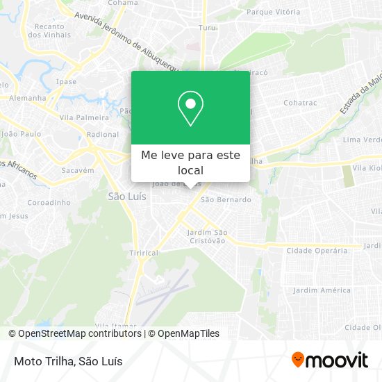 Como chegar até Moto Trilha em São Luis de Ônibus?