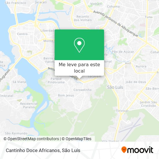 Cantinho Doce Africanos mapa