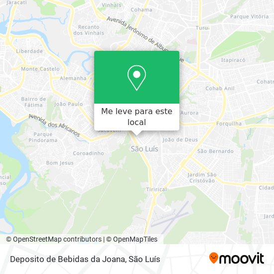 Deposito de Bebidas da Joana mapa