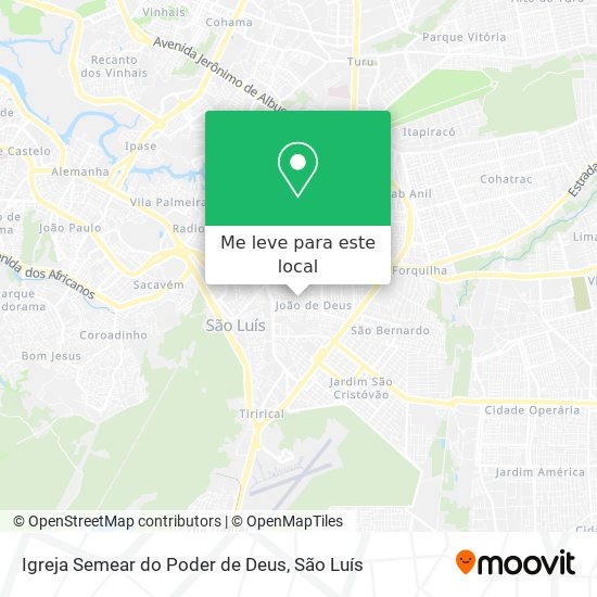 Igreja Semear do Poder de Deus mapa