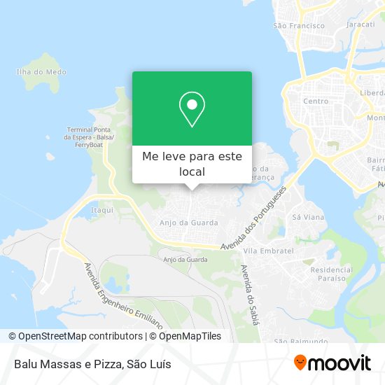 Balu Massas e Pizza mapa