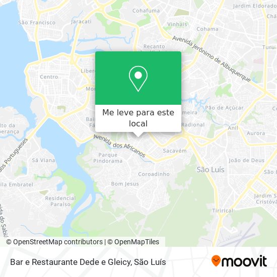 Bar e Restaurante Dede e Gleicy mapa