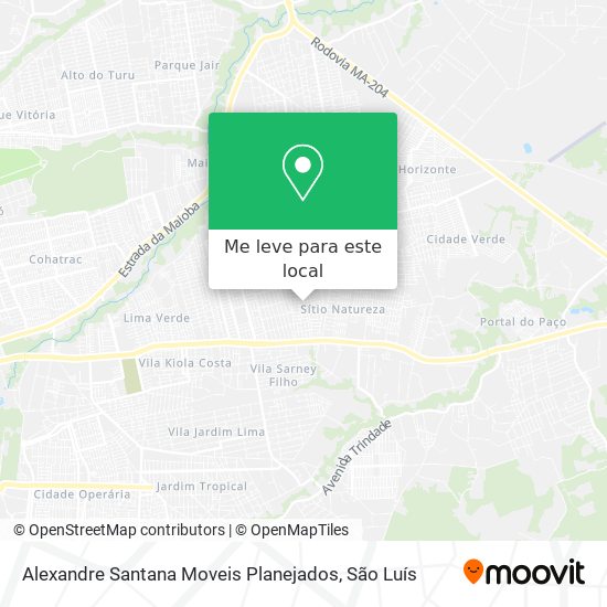Alexandre Santana Moveis Planejados mapa
