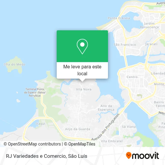 RJ Variedades e Comercio mapa