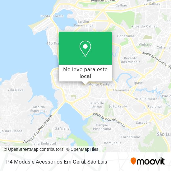 P4 Modas e Acessorios Em Geral mapa