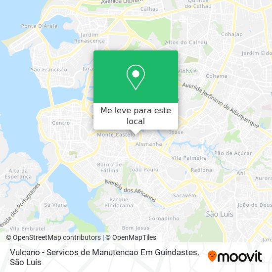 Vulcano - Servicos de Manutencao Em Guindastes mapa