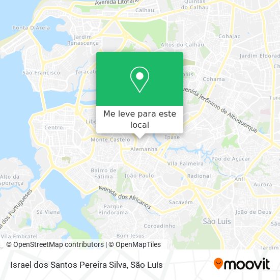 Israel dos Santos Pereira Silva mapa