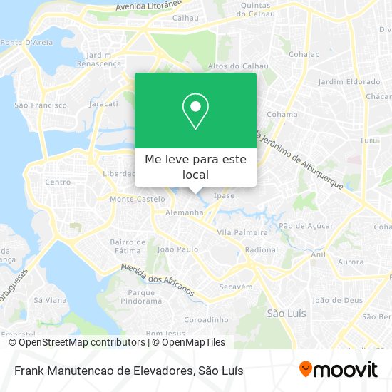 Frank Manutencao de Elevadores mapa