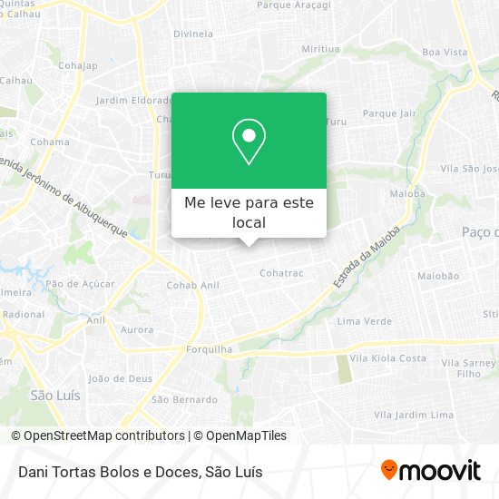 Dani Tortas Bolos e Doces mapa
