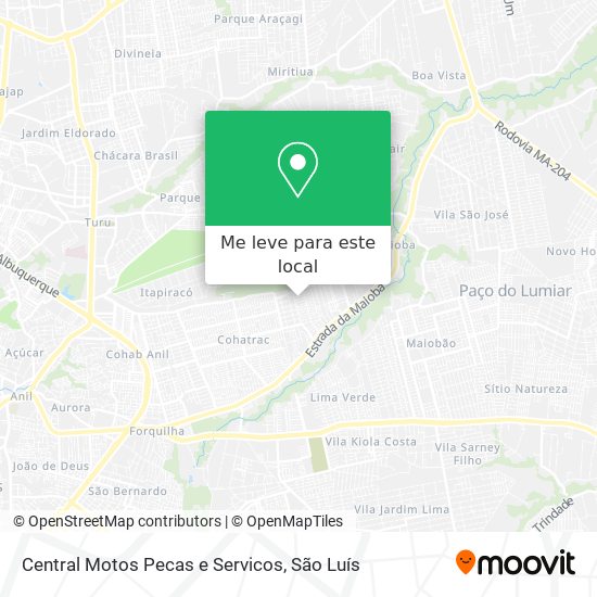 Central Motos Pecas e Servicos mapa