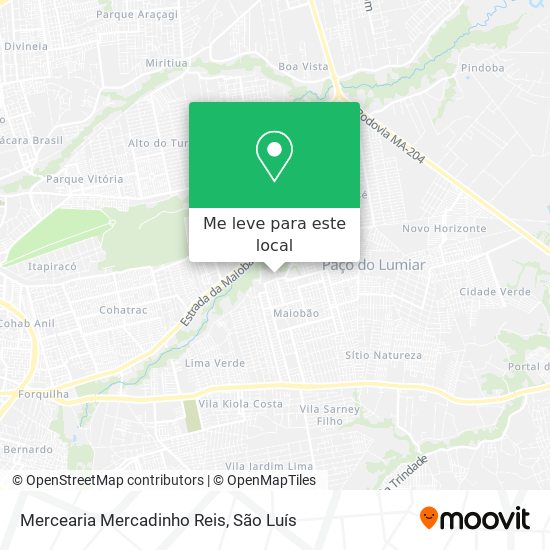 Mercearia Mercadinho Reis mapa