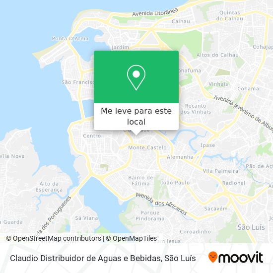 Claudio Distribuidor de Aguas e Bebidas mapa