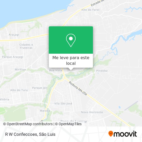 R W Confeccoes mapa