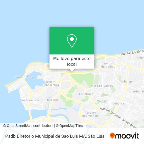 Psdb Diretorio Municipal de Sao Luis MA mapa