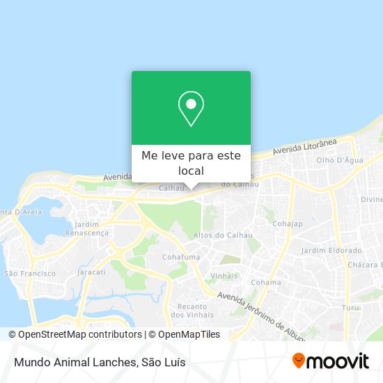 Mundo Animal Lanches mapa