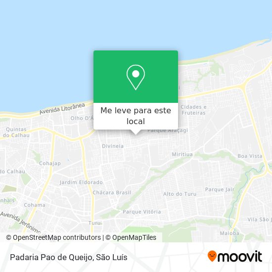 Padaria Pao de Queijo mapa