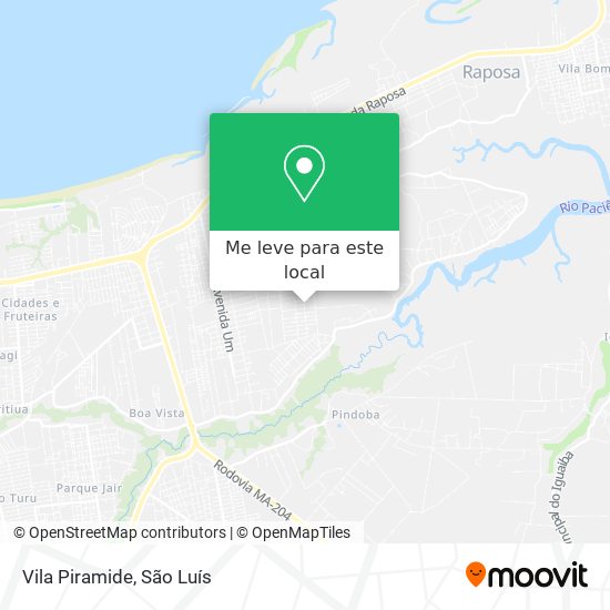 Vila Piramide mapa