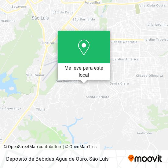 Deposito de Bebidas Agua de Ouro mapa