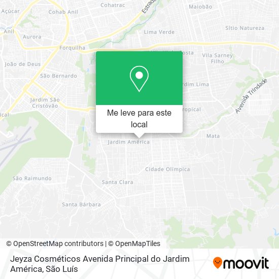 Jeyza Cosméticos Avenida Principal do Jardim América mapa