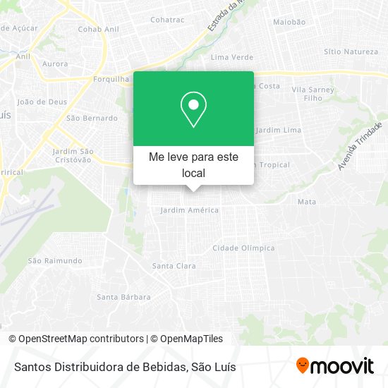 Santos Distribuidora de Bebidas mapa