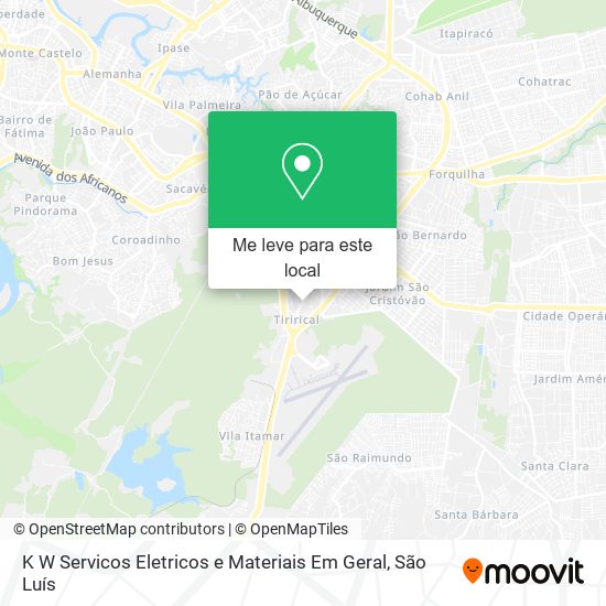 K W Servicos Eletricos e Materiais Em Geral mapa