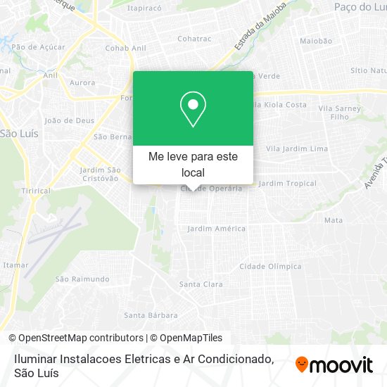 Iluminar Instalacoes Eletricas e Ar Condicionado mapa