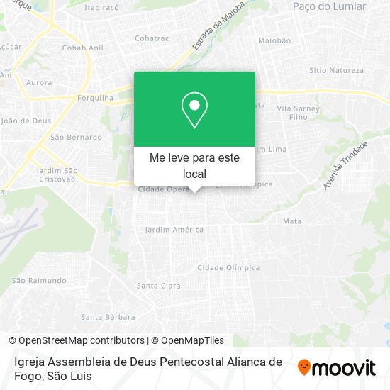 Igreja Assembleia de Deus Pentecostal Alianca de Fogo mapa
