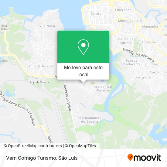 Vem Comigo Turismo mapa