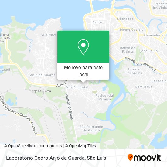 Laboratorio Cedro Anjo da Guarda mapa