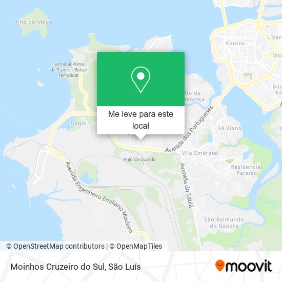 Moinhos Cruzeiro do Sul mapa