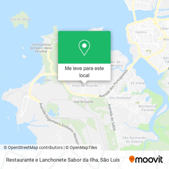 Restaurante e Lanchonete Sabor da Ilha mapa