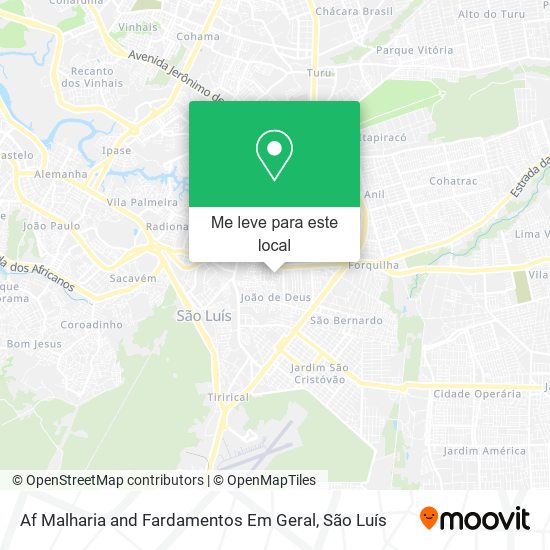 Af Malharia and Fardamentos Em Geral mapa