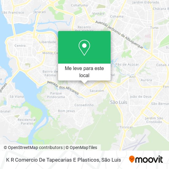 K R Comercio De Tapecarias E Plasticos mapa