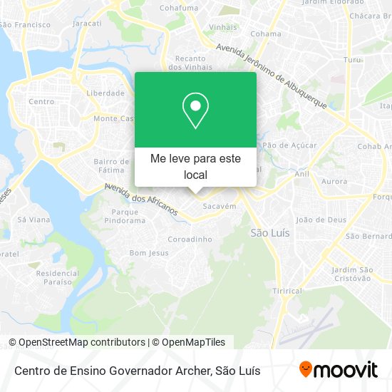Centro de Ensino Governador Archer mapa