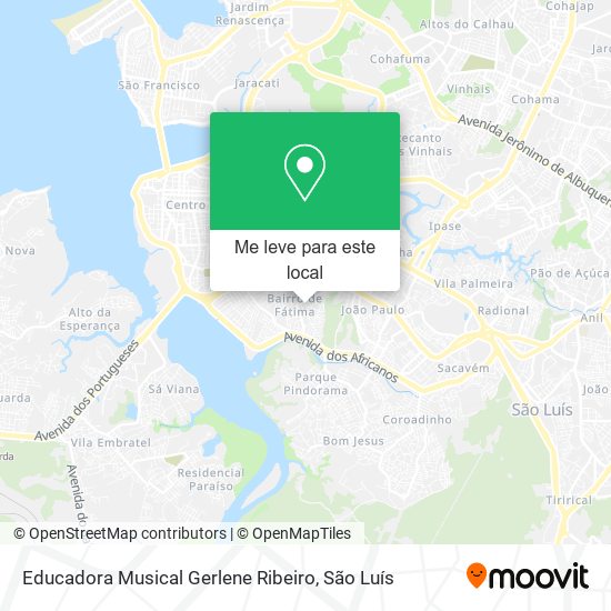 Educadora Musical Gerlene Ribeiro mapa